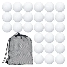 Golf Balls 100 Pcs Practice Hollow Plastic With Mesh Drawstring Storage Bags For Training 230225