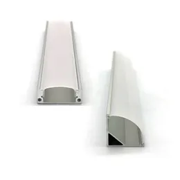 Acessórios de iluminação Sistema de canal de LED com tampa branca leitosa em forma de U Trilha de perfil de canal de alumínio para instalações de luz de tira LED usstar