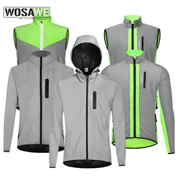 جاكيتات ركوب الدراجات Wosawe كامل ركوب الدراجات السترة Men's Coat Spring Autumn Bicycle Rindbreaker Bike Soft Royproof Proof Running Jacket 230224