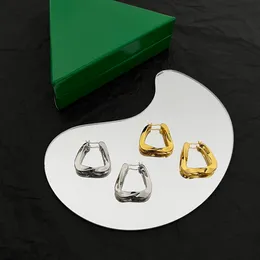 Botiega Square Earrings Designer Studs Dangle for Woman Gold Plated 18K 빈티지 공식 재생 클래식 스타일 절대 페이드 프리미엄 선물 040