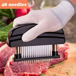Ferramentas de aves de carne 48 Lâminas Autelizador de agulha Aço inoxidável faca Beaf Steak Mallet Hammer Pounder Cooking 230224