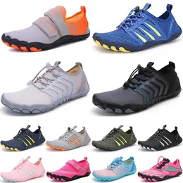 Homens mulheres esportes aqu￡ticos Sapatos de ￡gua de ￡gua branca cinza azul de praia ao ar livre rosa 037