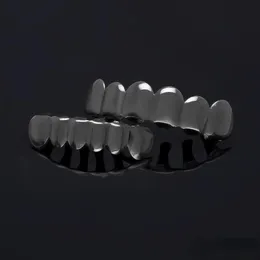 Classic Real gold plating teeth grillz glaze gold grillz teeth hip hop bling jewelry men body piercing jewelry
