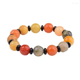 Strand Wholesale Golden Silk Natural Stone Bracelets Carved Lotus Beads Lucky For Lovers Fashion Jewelry