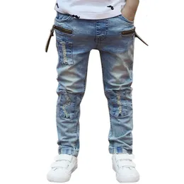 Jeans Fashion Solid Mid Kids Rushed Summer Light colored Boys Children Trousers Korean Version Of The Spring NZ02 230224