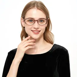 Solglasögon Retro Metal Frame Multifocal Progressive Reading Glasses Women Fashion Men's Diopter Eyeglasses Bifocal Eyewear With Box NXSU