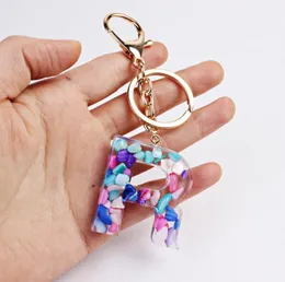 Keychains Fashion Letter Keychain Trendy Creative Colorful 26 English Initial Resin Handbag Keyring Accessories For WomenKeychains