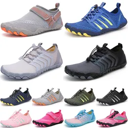 Homens mulheres esportes aqu￡ticos Sapatos de ￡gua de ￡gua branca cinza azul de praia ao ar livre rosa 033