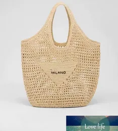 Stroh Mode Plain Umhängetaschen Papier Frauen Weibliche Handtaschen Große Kapazität Strand Stroh Taschen Casual Tote Geldbörsen mit dreieck muster