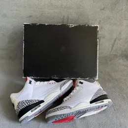 3s White Cement Reimagined Basketball Shoes Jumpman 3s Men Trainers Sports Sneakers With Box