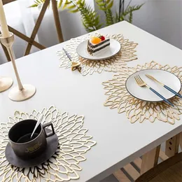Mats Pads 6PCS Kitchen Room Mat Coaster Table Tableware PVC Tea Trays Placemat Individual Pad Dinner Plates Decorative Rug Utensils Set 230224
