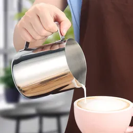 Kahve Çayı Setleri Paslanmaz Çelik Süt Kötü Sürahi Espresso Buharlama Barista Latte Frep Cappuccino Jug Krem Froth 230224