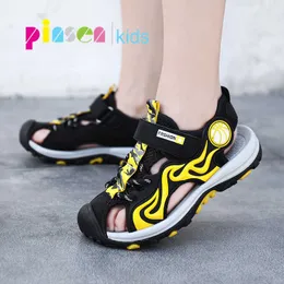 Sandals Pinsen 2022 Summer Kids Sandals Slides Children Beach Boys Sandals New Trow Little Kids Shoes Boy Sandals Z0225