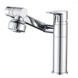Bathroom Sink Faucets Silver Basin Faucet Flexible 360 Rotating Multifunction Cold Water Mixer Tap Universal Deck Mounted Washbasin Taps