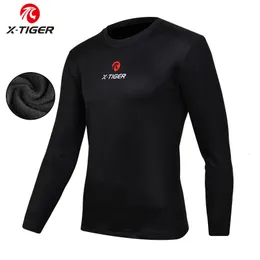 Cykling underkläder X-Tiger Winter Cycling Base Layer Långärmhet Varm cykel Underkläder Fleece Sportscykel Skjorta Håll varma racing cykeltröja 230224