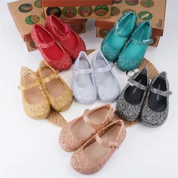 Sandali Primavera Estate 2023 Mini Melissas Bird s Nest Children s Jelly Shoes Neonate Shiny Kids Fragrant Beach 230224