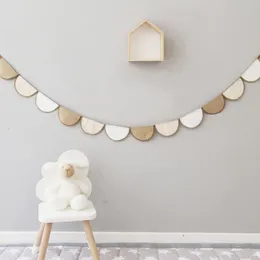 Wall Stickers Nordic Style Hanging Decorations Cotton Linen Flower Garland Kids Chambre Enfant Room Decoration Home Party Wedding Decor 230225