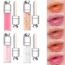 Lip Gloss Girl's Tube Charm Oil Honey Sample Clear Light Print Lipstick Moisturizing Lasting