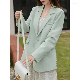 Kvinnors kostymer kvinnors kappa våren hösten 2023 mode koreansk långärmad blazers kvinna jacka casual office damer blazer