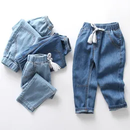 Jeans Lawadka Summer Thin Kids Boys Girls Pants Cotton Children Boy Girl Girl Trousers Casual Denim High Quality Age för 2 10 år 230224