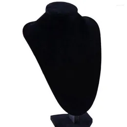 Hooks Shop Decor Mannequin Bust Jewelry Necklace Pendant Show Case Display Stand Holder Black
