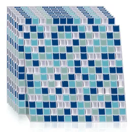 Väggklistermärken Vividtiles 3D Square Decal Sticker Självhäftande mosaikplattor Diy Kitchen Badrum Hem Backsplash Decoration 230225