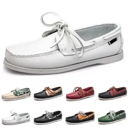 Sapatos de vela grande sapatos de couro casual masculino, sapatos de couro de direção britânica, sapatos únicos, tamanho 40-45 0011
