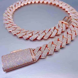 Iced Out Серебряное ювелирное изделие в стиле хип-хоп с муассанитом и бриллиантом, ожерелье, индивидуальное мужское ожерелье лучшего друга