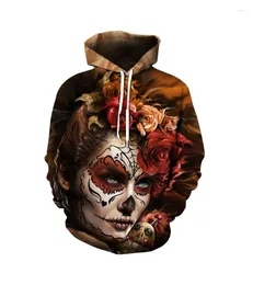 Herrtröjor 2023 Spring Autumn Fashion Men/Women Red Eyes Hooded Hoody Sweatshirt 3D Lovely Tracksuits