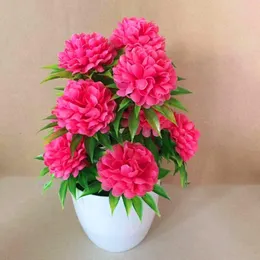 Decorative Flowers Artificial Plants Bonsai Small Green Tree Fake Flower Potted Ornament Wedding Party Garden Home Decor