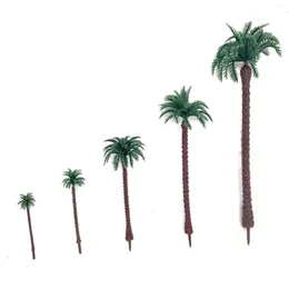 Decorative Flowers 28 Pieces Model Train Scenery Trees 5-19cm Artificial Plants For Layout Arts Crafts Landscape Street Po Props