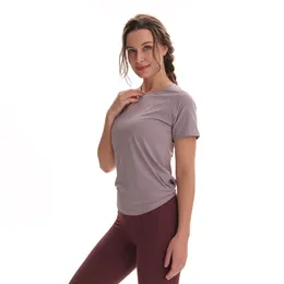 Lu Tank -Shirt Solid Color Tops schnell technisch fit f￼r Sport Bra Frauen Training Kleidung Yoga Shorts k￶nnen 2979 binden k￶nnen