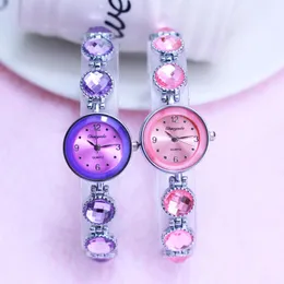 Wristwatches Mulheres Luxo Crystal Rhinestone Fashion Style Hand Catenary Bracelet Watches Ladies Girls Quartz Watcheswatches