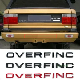 Buchstaben Emblem Abzeichen für Range Rover Overflinch Car Styling REFITING TODEN HINTER Kofferraum untere Autoaufkleber Aufkleber Chrom Black262k