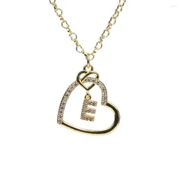 Pendant Necklaces Personality Stylish Cute Heart Necklace Fine Workmanship Clavicle Chain Geometric Clothing Accessory