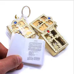 Keychains Mini Holy Bible Key Chain Book Keychain Religion English Version Christian Jesus Ring Keyring Gift Prayer God Bless