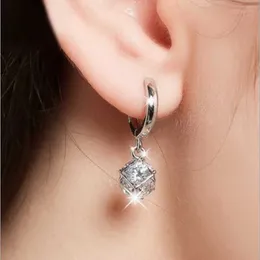 Charm 2CT Moissanite Drop Earrings for Women Lab Created Diamond 925 Sterling Silver Dainty Dangle Earrings Fine Jewelry G230225