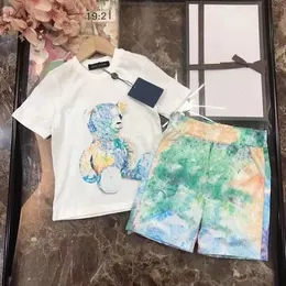 Conjunto de designers de crianças conjuntos de roupas de roupas de roupas de menina shorts de menina Kid roupas duas peças de luxo de verão traje esportivo