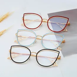 Cateye Sunglasses Frames Double Design Big Eyes Slim Metal Frame With Speical Type Legs Fashion Women Glasses Wholesale