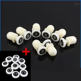 Other Door Hardware 8pcs/set 19/23/25/27mm Plastic Partiality Glass Bearing Rollers For Sliding Pulley Wheels Runner Shower Cabin Spa Room