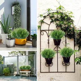 Flores decorativas verdes samambaias artificiais plantas para bonsai planta vaso decoração para casa mesa/jardim arranjo de hortaliças flor falsa