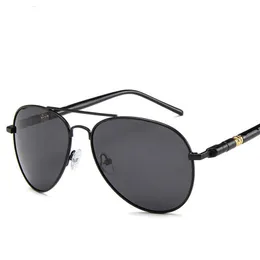 Солнцезащитные очки авиационная металлов качество качества негабаритного сплава весенней ноги мужчины солнцезащитные очки поляризованный дизайн бренда мужской солнцезащитные очки вождение UV400 G230225