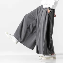 Pantaloni da uomo Autunno Pantaloni larghi causali da uomo Moda Pantaloni da jogging tinta unita in cotone da uomo Pantaloni larghi tradizionali allentati Donna Dropshipping Z0225