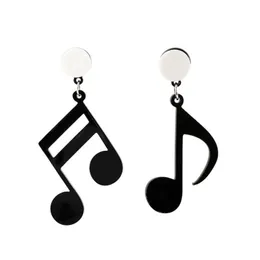 Orecchini a bottone Nota Aros Earing Brinco Carattere Acrilico Orecchino Note Interessante Cartoon Fashion Joker Asimmetrico Eardrop Donna