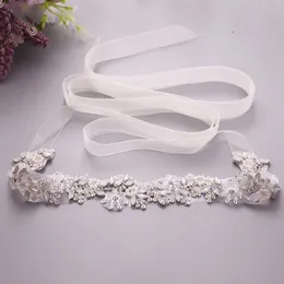 Fascia da sposa Cintura da principessa in argento Cintura da donna in cristallo Abiti da sera da damigella d'onore Accessori per abiti da sposa