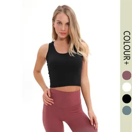 Tank Women Yoga Bra Shirts Sports Vest Yoga Outfits Fitness Sexy Underwear Solid Color Lady Tops met verwijderbare bekers Tanks246n