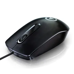 20 pçs/lote mouse USB com fio preto/branco para escritório