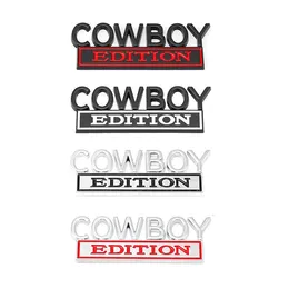 Dekoracja imprezy 1PCS Cowboy Edition Car Sticker do Auto Truck 3D Badge Emblem Auto Auto Accessories 8.8x3.4 cm