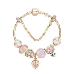 Strands Bracelet Gold Diam Diam￣o Diamante Alloy Pingente Pingente J￳ias de Bead Whole2874