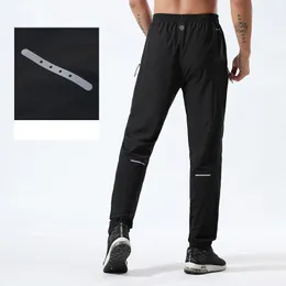 2024 lu lu Long Jogger Men Pants Sport Yoga strój Szybki sucha kieszenie na siłownię spodnie dresowe spodnie męskie fitness